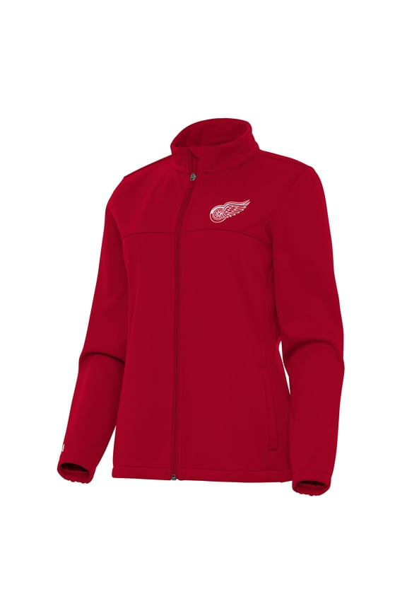 Women's Antigua Red Detroit Red Wings Links 2 Full-Zip Golf Jacket