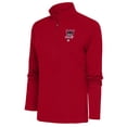 thumbnail image 1 of Women's Antigua Red Detroit Wolves Tribute Half-Zip Pullover Top, 1 of 1