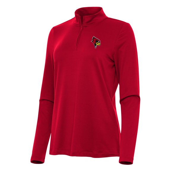Women's Antigua Red Illinois State Redbirds Reprocess Quarter-Zip Top