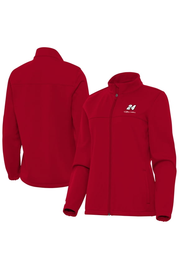 Women's Antigua Red Jeff Gordon Links 2 Full-Zip Golf Jacket