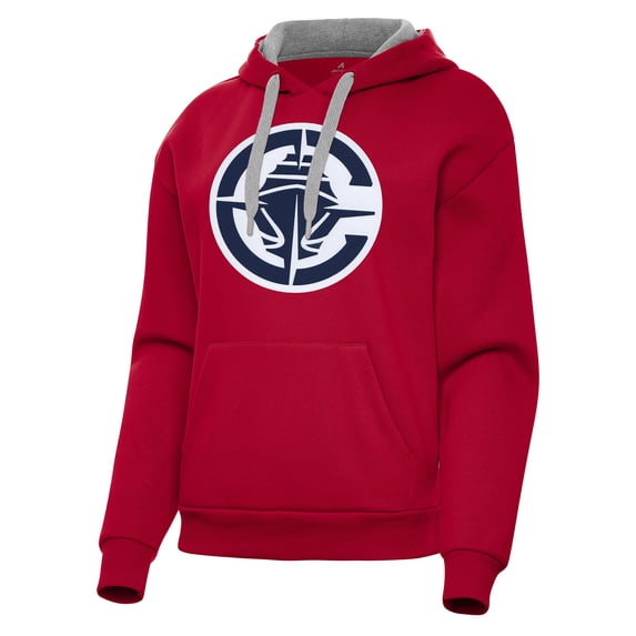 Women's Antigua Red LA Clippers Victory Pullover Hoodie
