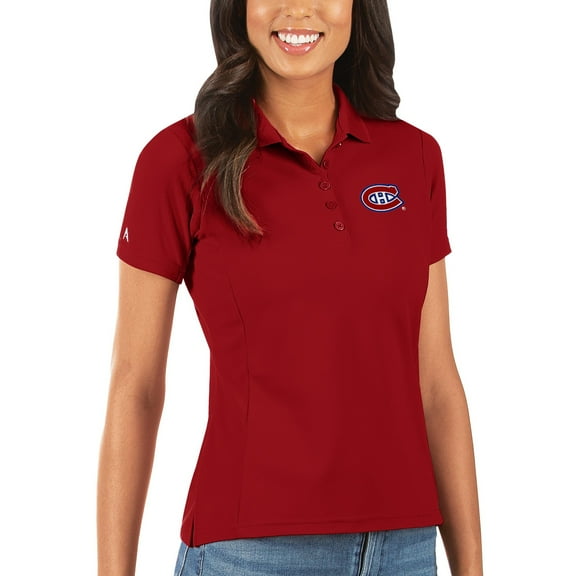 Women's Antigua Red Montreal Canadiens Legacy Pique Polo