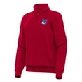 thumbnail image 1 of Women's Antigua Red New York Rangers Victory Quarter-Zip Sweatshirt, 1 of 1