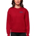 thumbnail image 1 of Women's Antigua Red Ole Miss Rebels Logo Victory Crewneck Pullover Sweatshirt, 1 of 1