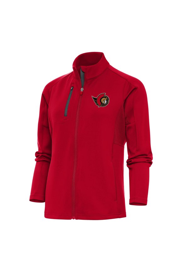 Women's Antigua Red Ottawa Senators Team Logo Generation Full-Zip Jacket