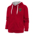 thumbnail image 1 of Women's Antigua Red Real Salt Lake Logo Victory Full-Zip Hoodie, 1 of 1