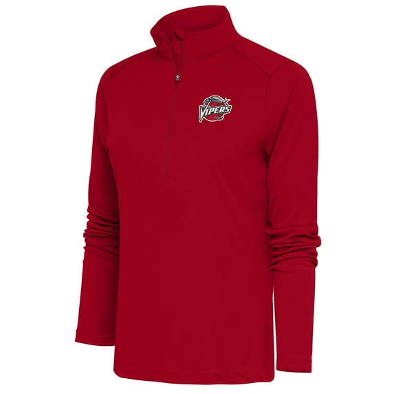 Women's Antigua Red Rio Grande Valley Vipers Tribute Half-Zip Pullover Top