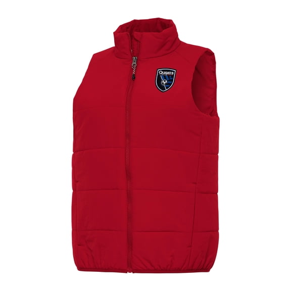 Women's Antigua Red San Jose Earthquakes Experience Full-Zip Vest