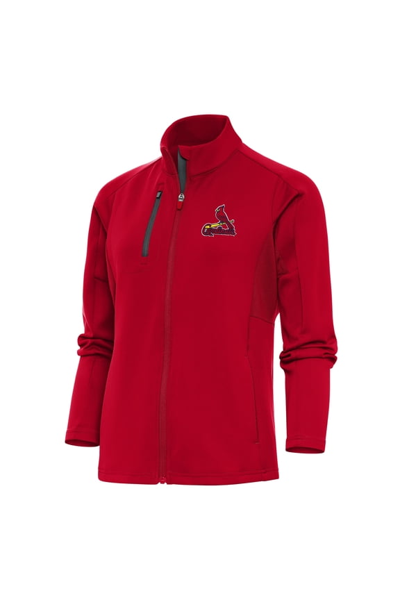 Women's Antigua Red St. Louis Cardinals Logo Generation Full-Zip Jacket