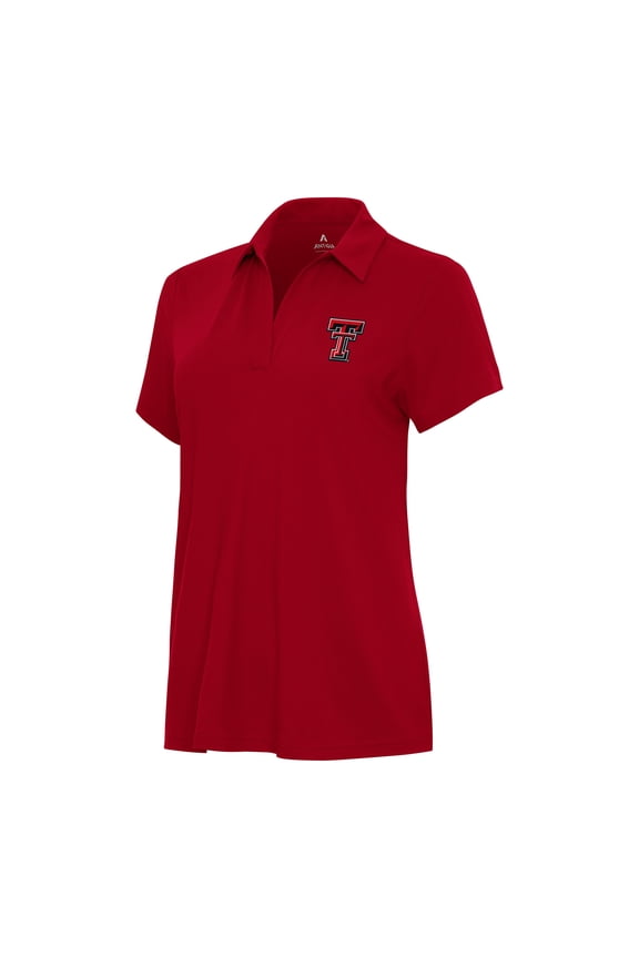 Women's Antigua Red Texas Tech Red Raiders Era V-Neck Polo