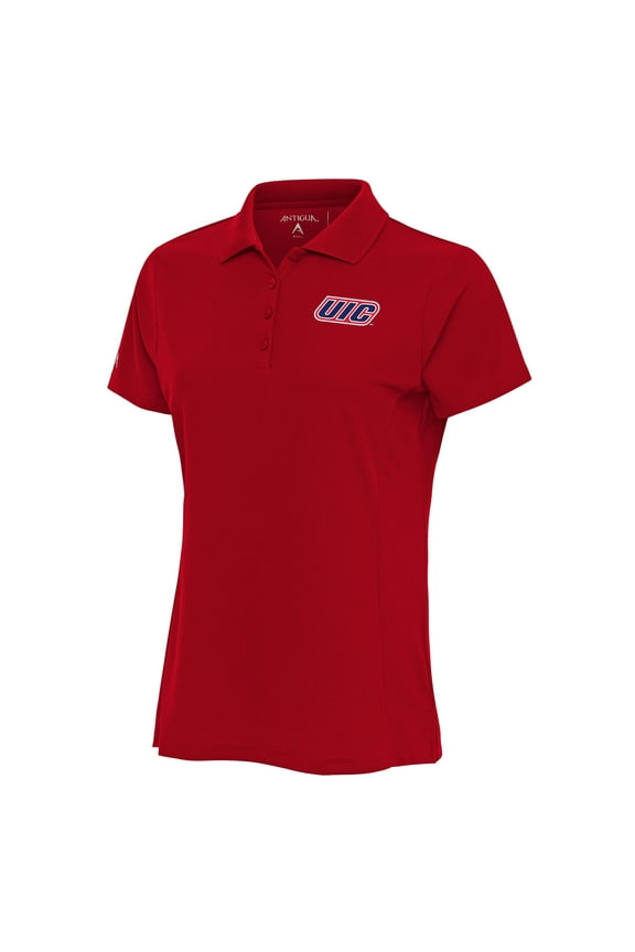 Women's Antigua Red UIC Flames Legacy Digital Thermal Pique Polo