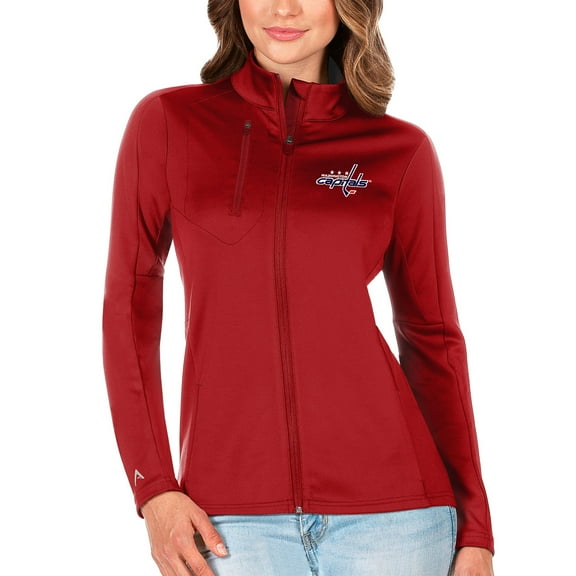 Women's Antigua Red Washington Capitals Generation Full-Zip Pullover Jacket