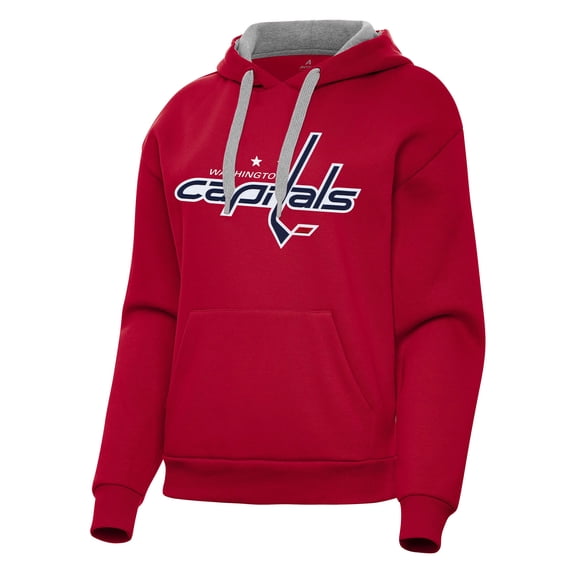 Women's Antigua Red Washington Capitals Victory Pullover Hoodie