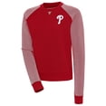thumbnail image 1 of Women's Antigua  Red/White Philadelphia Phillies Flier Bunker Tri-Blend Pullover Sweatshirt, 1 of 1