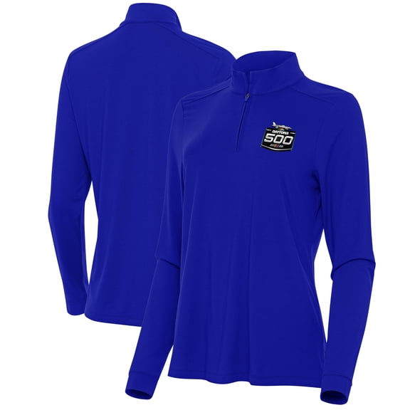 Women's Antigua Royal 2026 Daytona 500 Intent Quarter-Zip Pullover