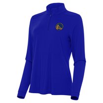 Women's Antigua Royal Golden State Warriors Intent Quarter-Zip Top