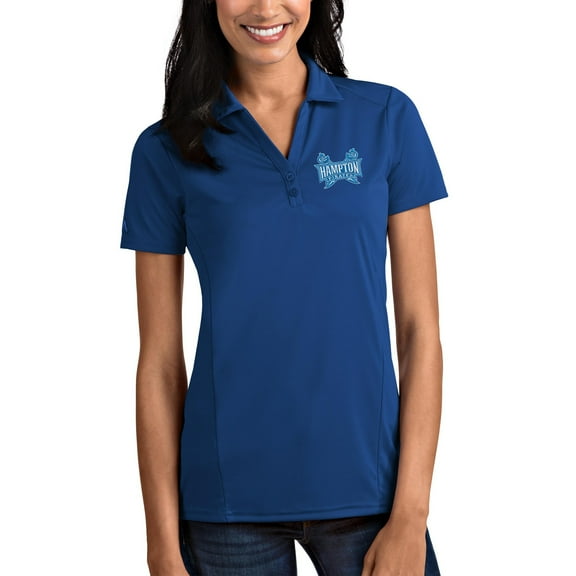 Women's Antigua Royal Hampton Pirates Tribute Polo