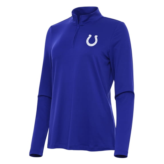 Women's Antigua Royal Indianapolis Colts Reprocess Quarter-Zip Top