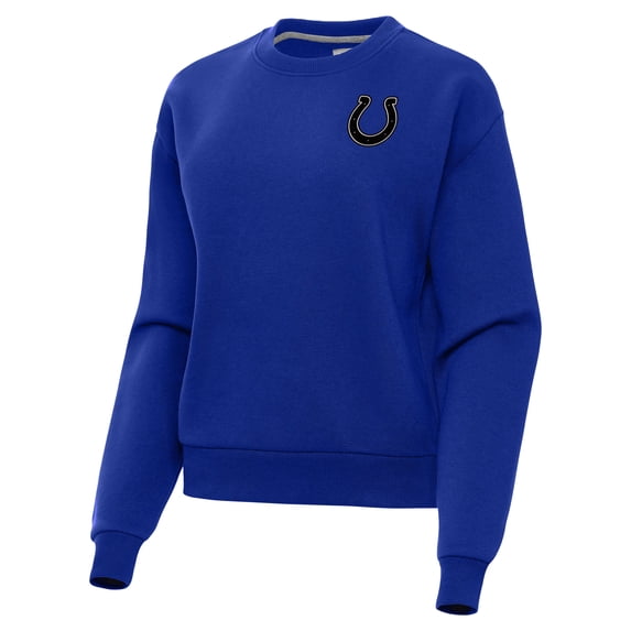 Women's Antigua Royal Indianapolis Colts Victory Pullover Sweatshirt