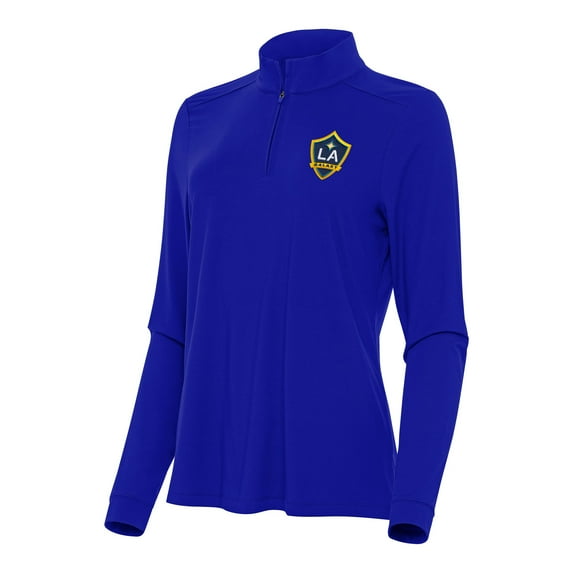 Women's Antigua Royal LA Galaxy Intent Quarter-Zip Top