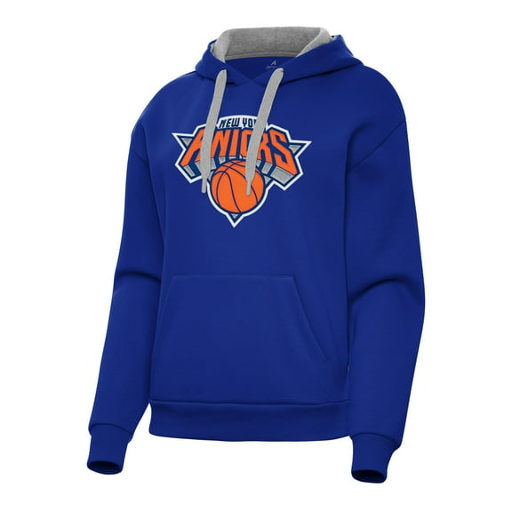Women's Antigua Royal New York Knicks Victory Pullover Hoodie