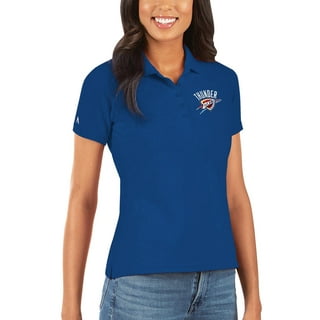 Women's New Era White/Blue Oklahoma City Thunder Baby Jersey Contrast Long  Sleeve Crew Neck T-Shirt