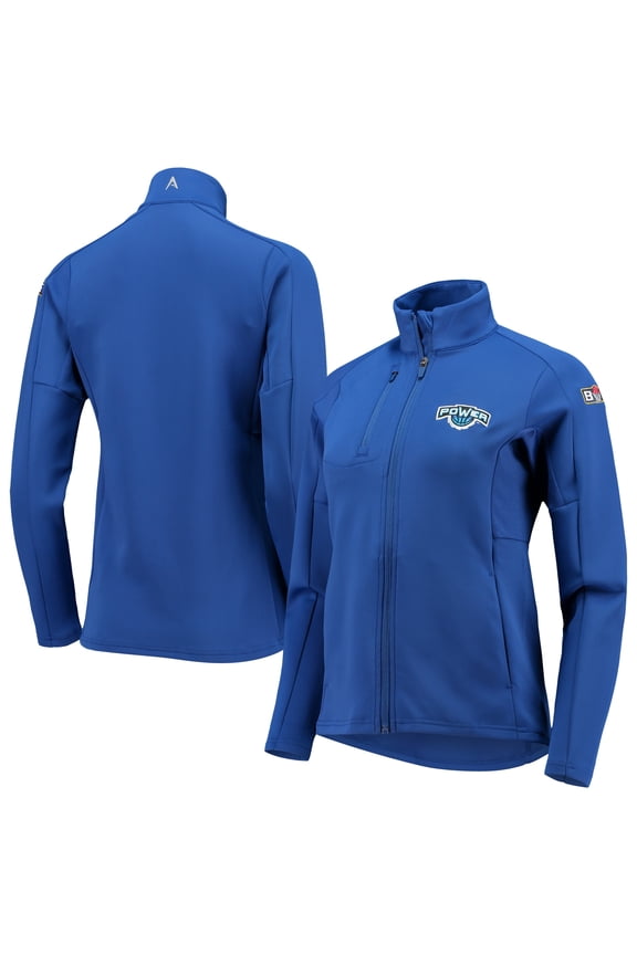 Women's Antigua Royal Power Logo Generation Full-Zip Jacket
