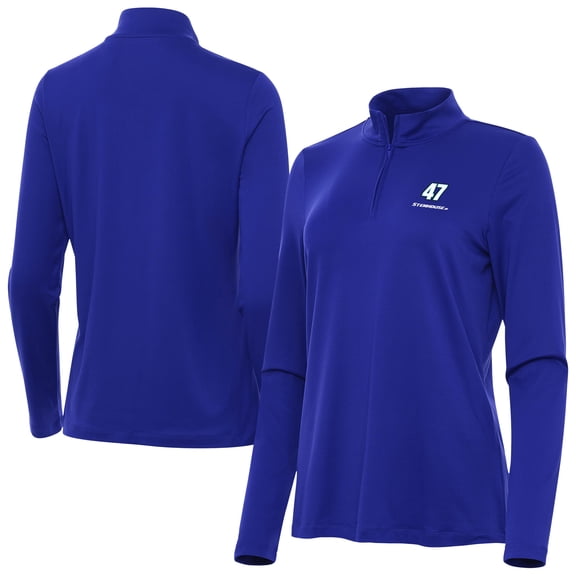 Women's-Antigua Royal Ricky Stenhouse Jr. Reprocess Quarter-Zip Pullover Top