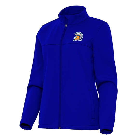 Women's Antigua Royal San Jose State Spartans Links 2 Full-Zip Golf Jacket