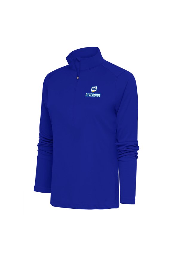 Women's Antigua  Royal UC Riverside Highlanders Tribute Half-Zip Pullover Top