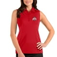 thumbnail image 1 of Women's Antigua Scarlet Ohio State Buckeyes Tribute Sleeveless Polo, 1 of 1