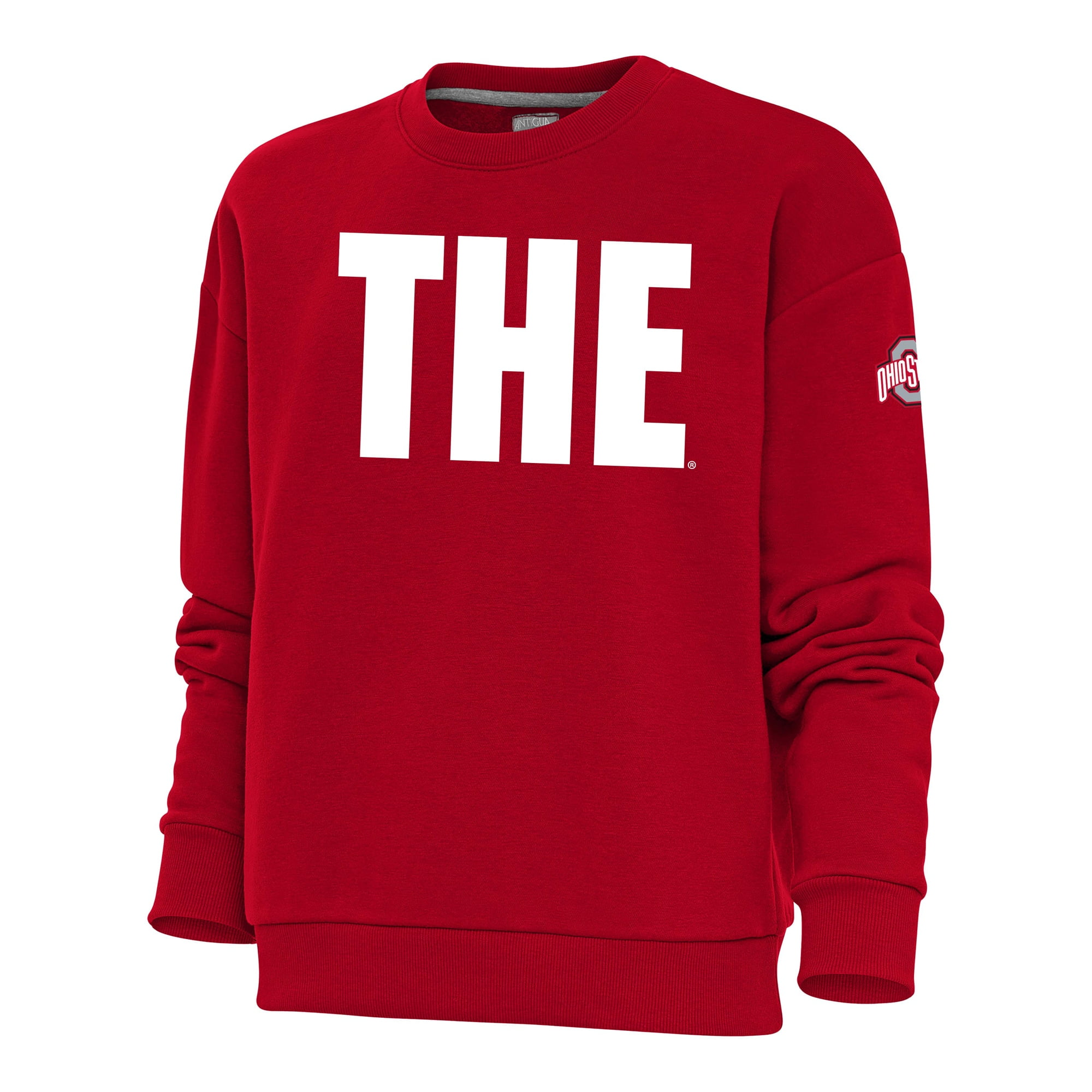 Women's Antigua Scarlet Ohio State Buckeyes Victory THE Crewneck ...