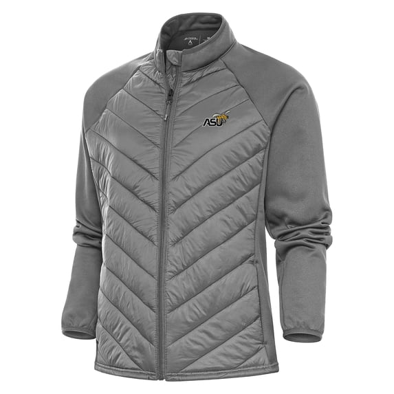 Women's Antigua Steel Alabama State Hornets Altitude Full-Zip Puffer Jacket