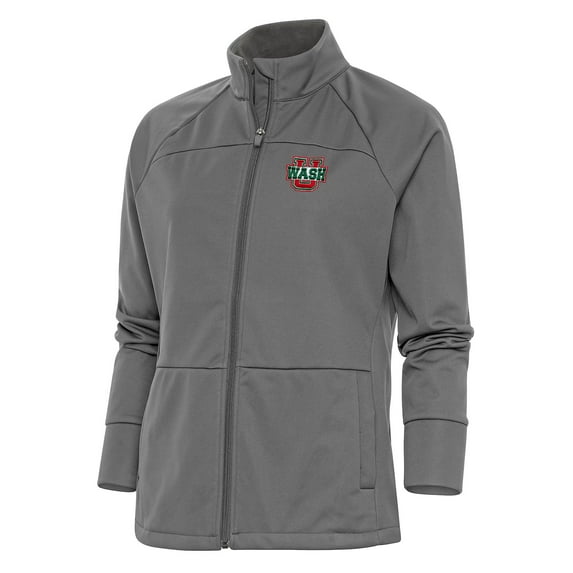Women's Antigua Steel WashU Links Full-Zip Golf Jacket