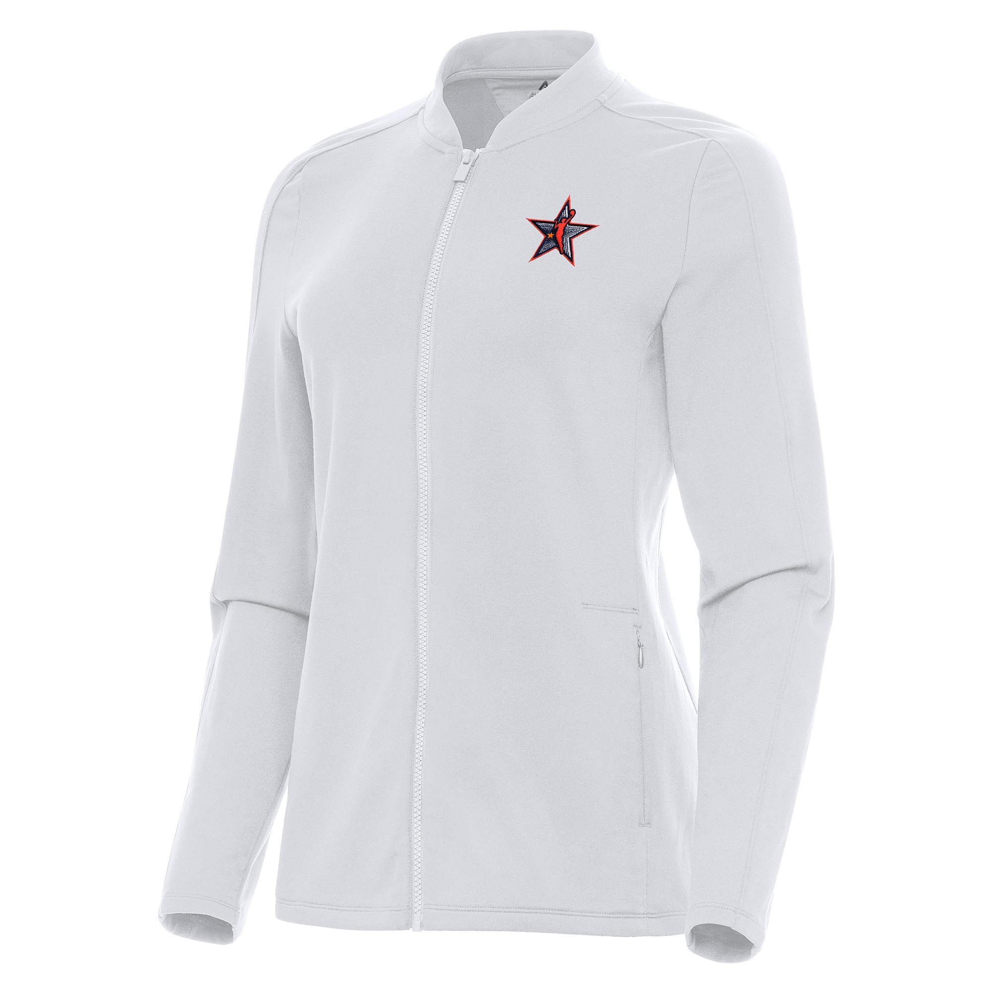 Women's Antigua White 2024 WNBA AllStar Game Continual FullZip Jacket