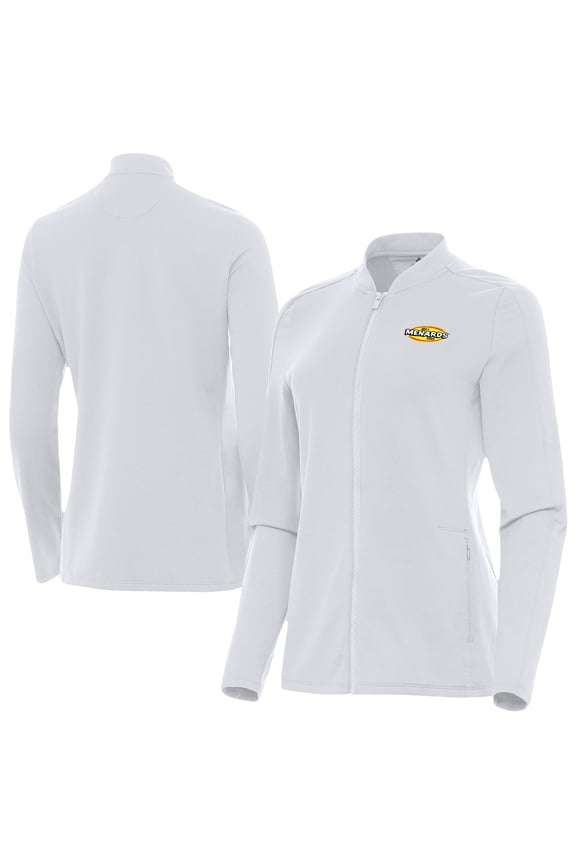 Women's Antigua White ARCA Menards Series Continual Full-Zip Jacket