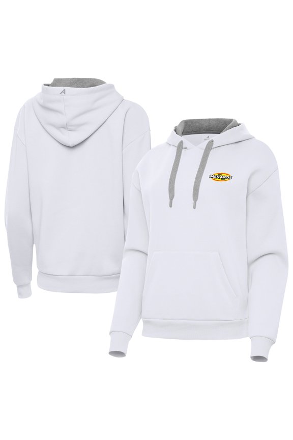 Women's Antigua White ARCA Menards Series Victory Hoodie