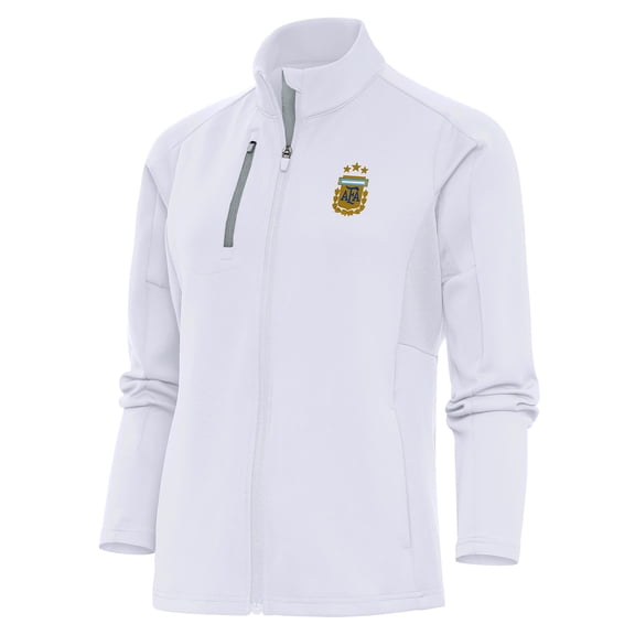 Women's Antigua White Argentina National Team Generation Full-Zip Jacket