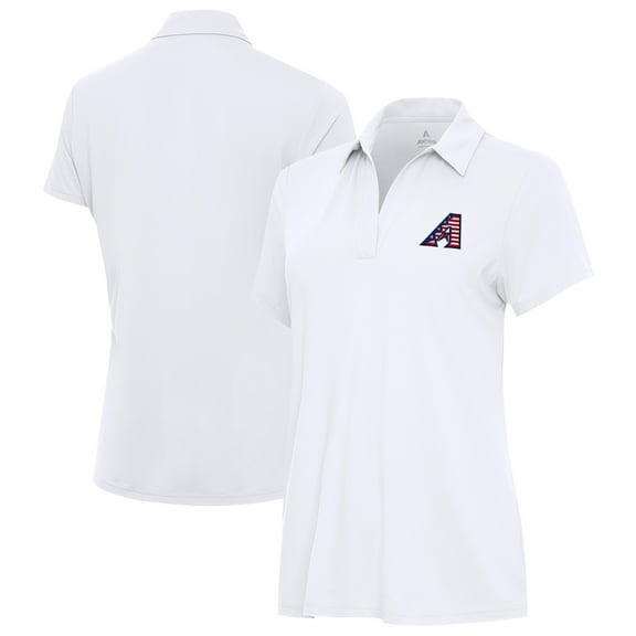 Women's Antigua White Arizona Diamondbacks Era Stars and Stripes Team Logo Polo