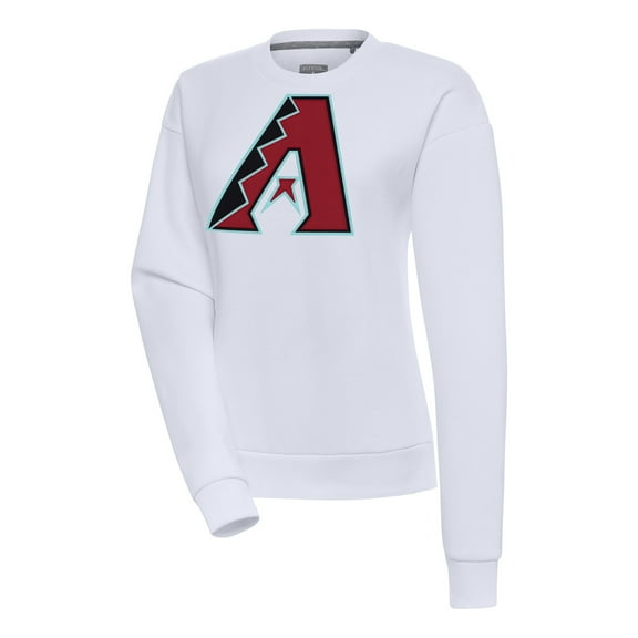 Women's Antigua White Arizona Diamondbacks Victory Pullover Sweatshirt