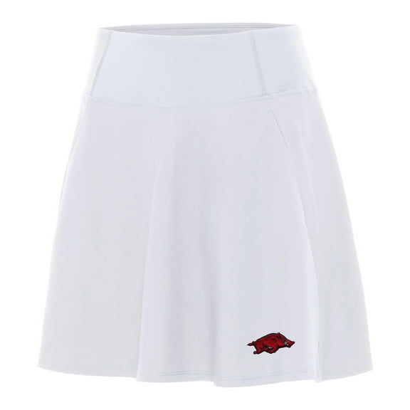 Women's Antigua White Arkansas Razorbacks Chip Skort