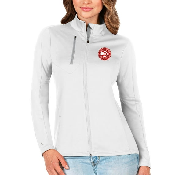 Women's Antigua White Atlanta Hawks Generation Full-Zip Jacket