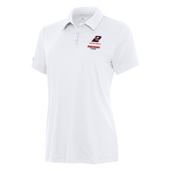 Women's Antigua White Austin Cindric Reprocess Polo