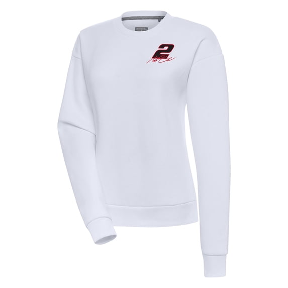Women's Antigua White Austin Cindric Victory Pullover Sweatshirt