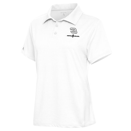 Women's Antigua White Austin Dillon Motivated Polo