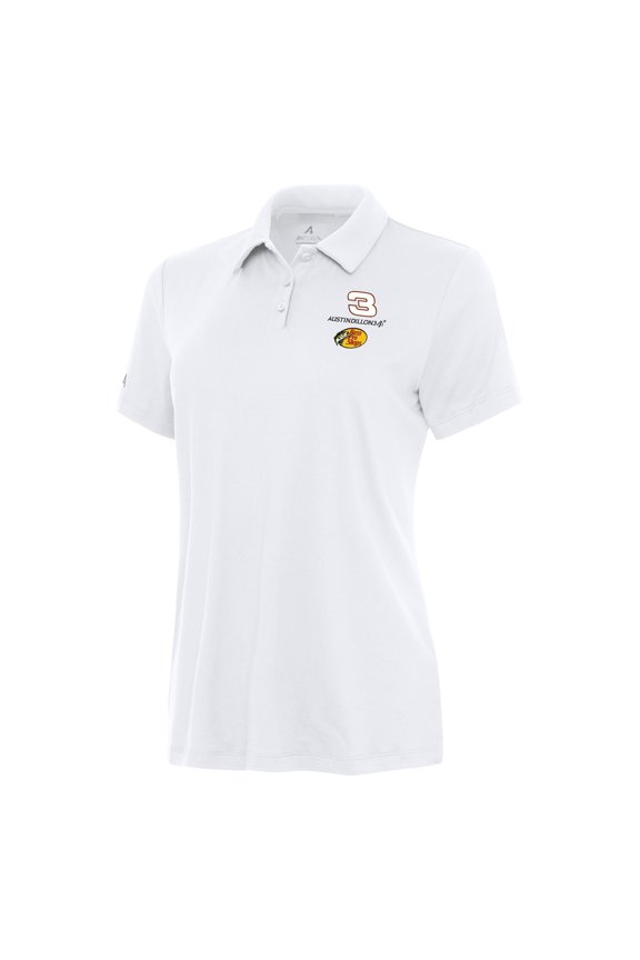 Women's Antigua White Austin Dillon Reprocess Polo