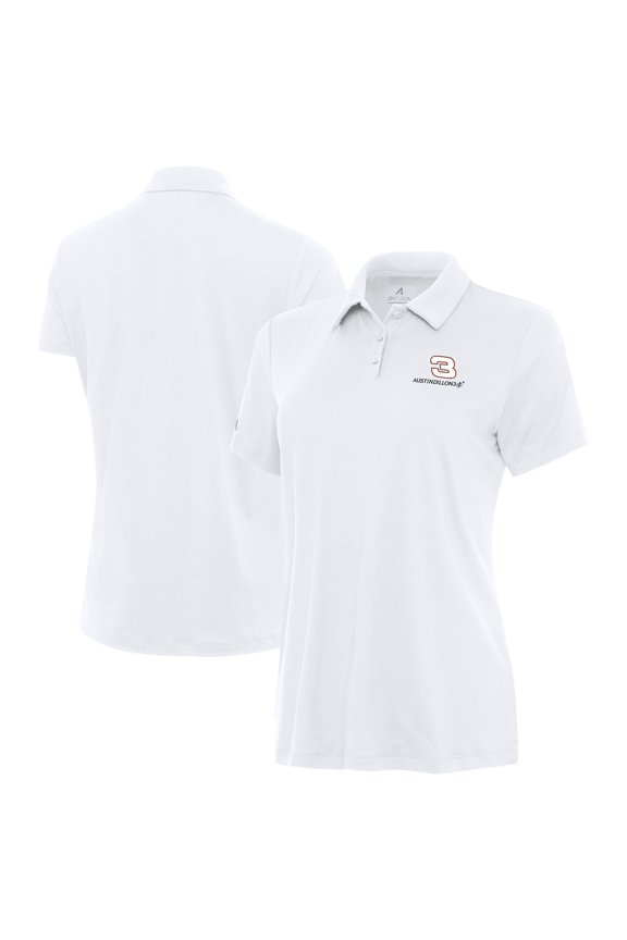 Women's-Antigua White Austin Dillon Reprocess Polo