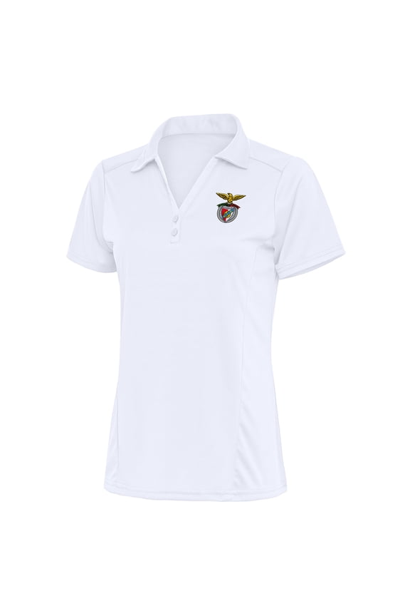 Women's Antigua  White Benfica Statement Polo