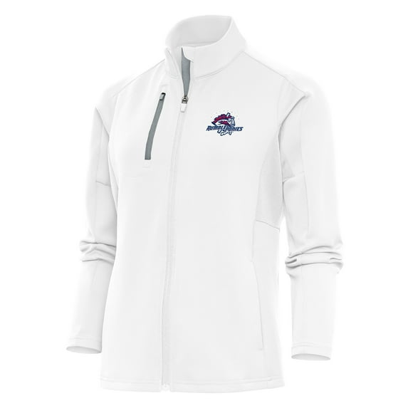 Women's Antigua White Binghamton Rumble Ponies Generation Full-Zip Jacket