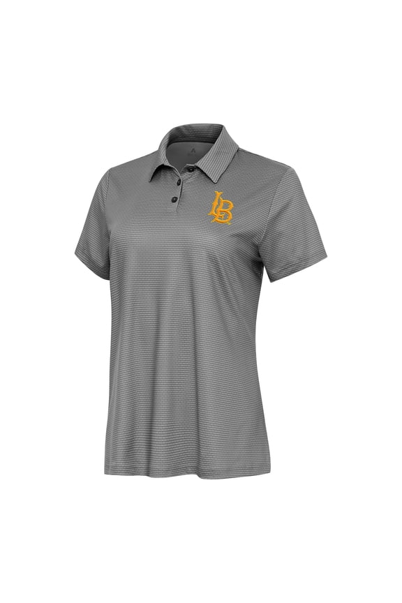 Women's Antigua White/Black Cal State Long Beach The Beach Rings Polo